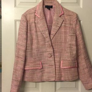 OuterEdge pink and white lined jacket